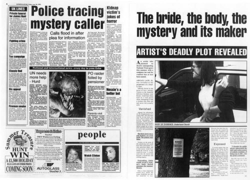 The Bride the Body the Mystery and it's Maker: Newspaper