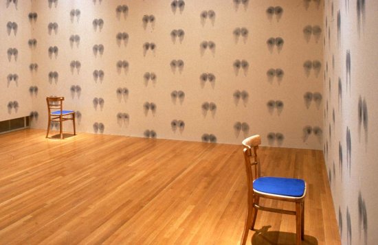  Inked Chairs( blue),  Bottom Wallpaper ( blue)